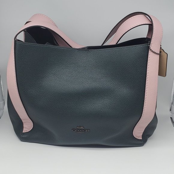 Coach Hadley Hobo in Colorblock 76088 Pine Green Aurora Multi - Picture 1 of 8